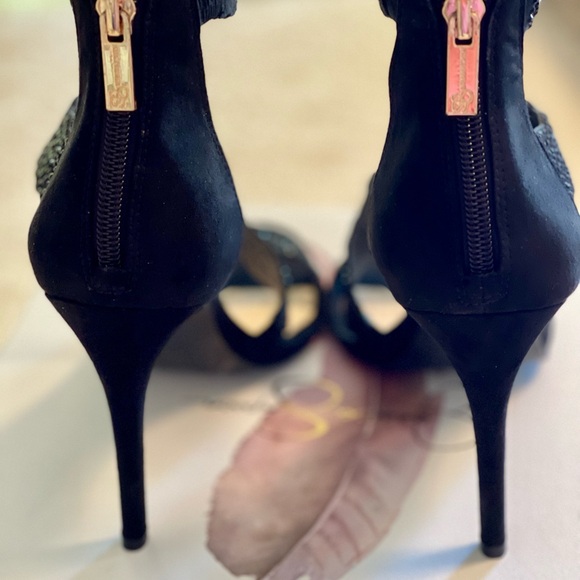 NEW! Jessica Simpson-Geela Black Suede Heels, Size 7.5M - Picture 4 of 8